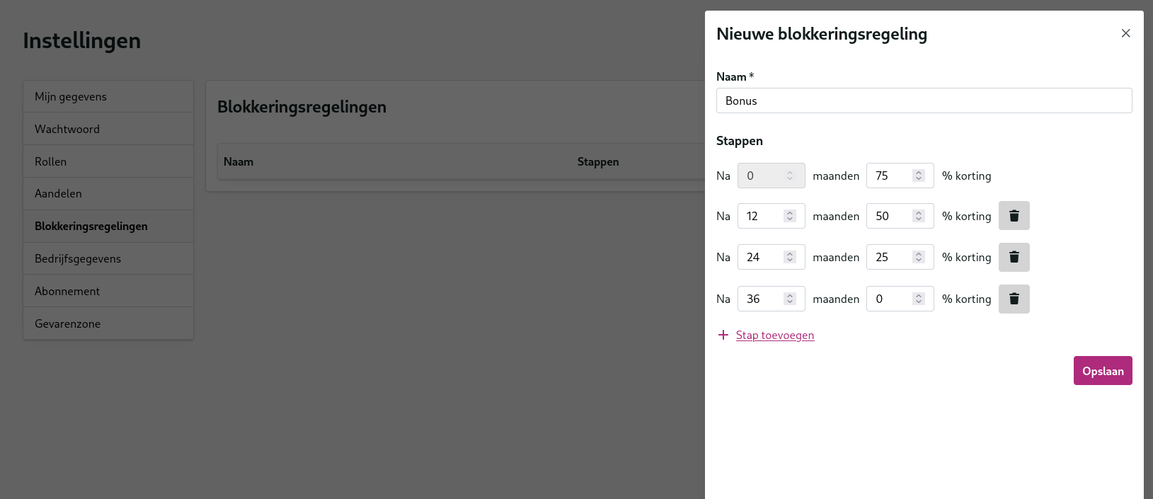 Nieuwe Blokkeringsregeling