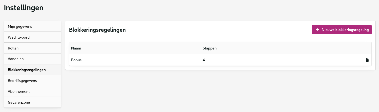 Blokkeringsregelingen